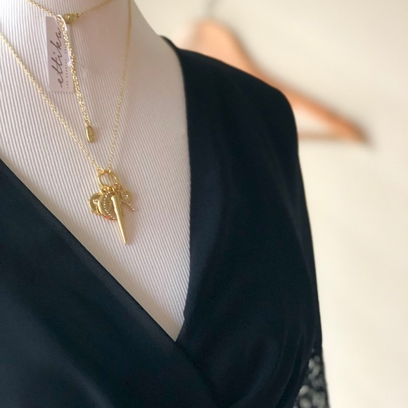 Ettika Gold Charm Necklace- BOGO - Picture 3 of 7